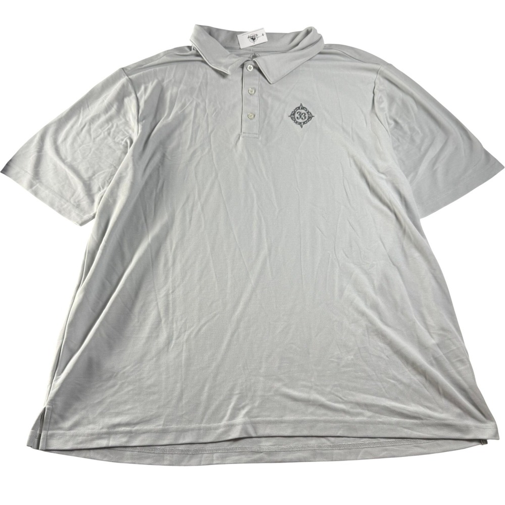Disney World Club 33 Mens Performance Polo Shirt Gray 2XL Exclusive NEW